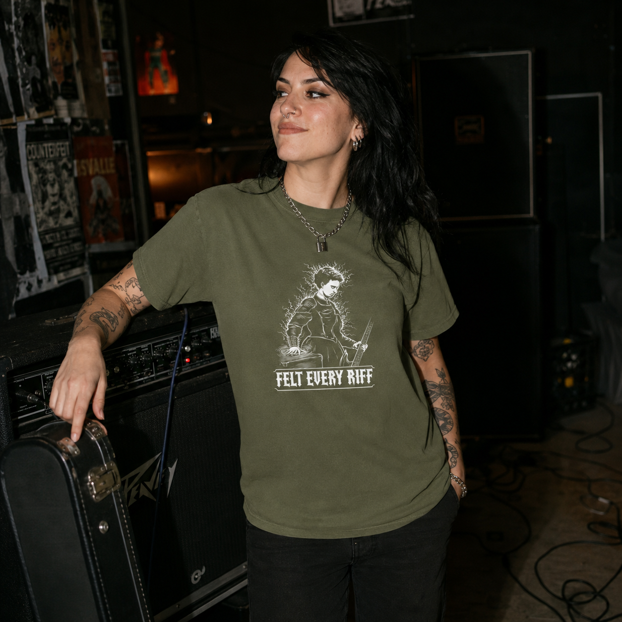 Helen Keller "Felt Every Riff" Tee