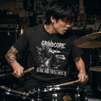 shirt mockup for Grindcore - Blink and You'll Miss It