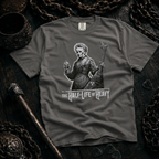 Pepper shirt mockup for Marie Curie - "The Half-Life of Heavy"