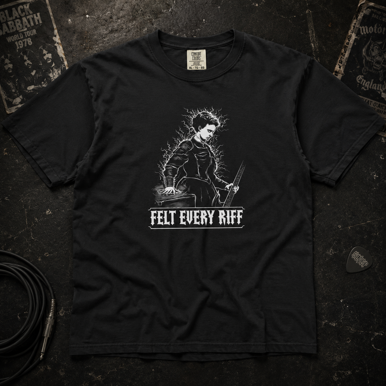Helen Keller "Felt Every Riff" Tee