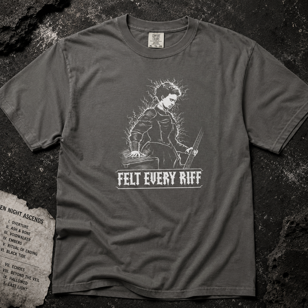 Helen Keller "Felt Every Riff" Tee