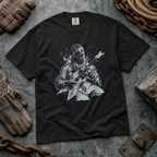Black product mockup for Charles Lindbergh - "No Remorse"