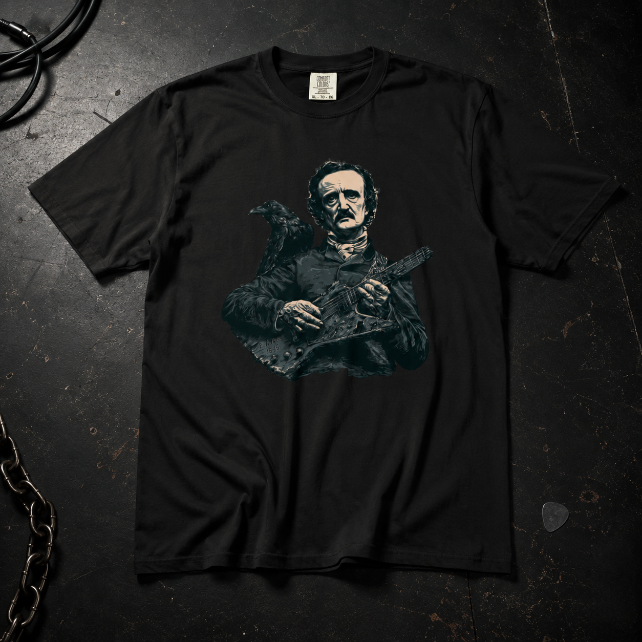 Edgar Allan Poe "Quoth the Riff" Tee